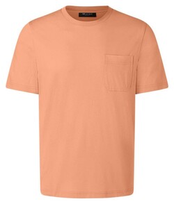 Maerz Modern Round Neck Mercerized Cotton T-Shirt Fresh Papaya