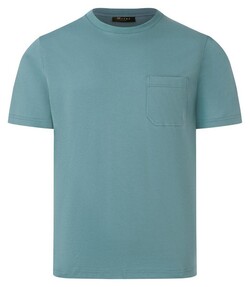 Maerz Modern Round Neck Mercerized Cotton T-Shirt Ocean Breeze