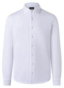 Maerz Modern Subtle Mélange Mercerized Cotton Overhemd Pure White