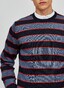 Maerz Multi Striped Pullover Pitch Blue