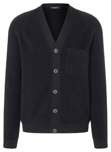 Maerz Organic Cotton Button Cardigan Vest Navy