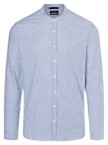 Maerz Oxford Stretch Fine Stripe Overhemd Memory Blue