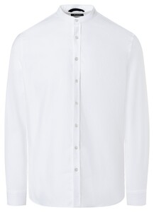 Maerz Oxford Stretch Uni Stand-Up Collar Overhemd Pure White