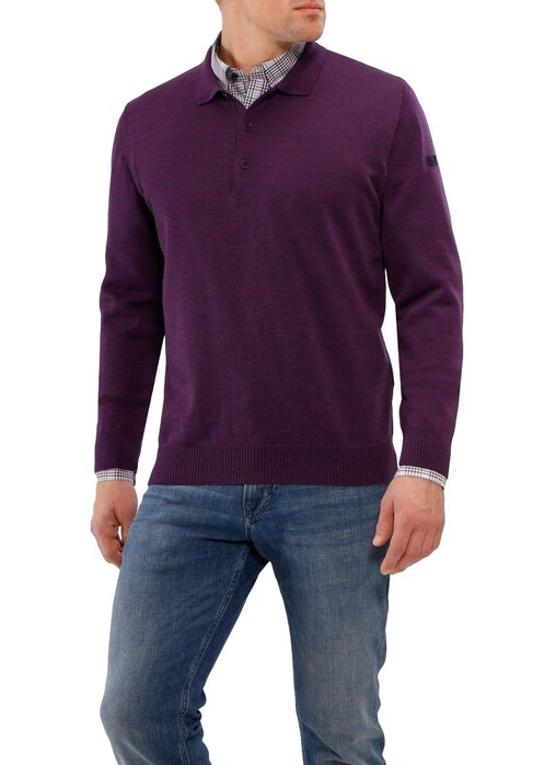 Maerz Polo Lange Mouw Pullover Dark Orchid