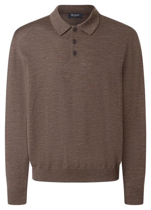 Maerz Polo Lange Mouw Pullover Field Brown