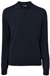 Maerz Polo Lange Mouw Pullover Navy