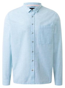 Maerz Relaxed Uni Cotton Linen Shirt Fresh Aqua