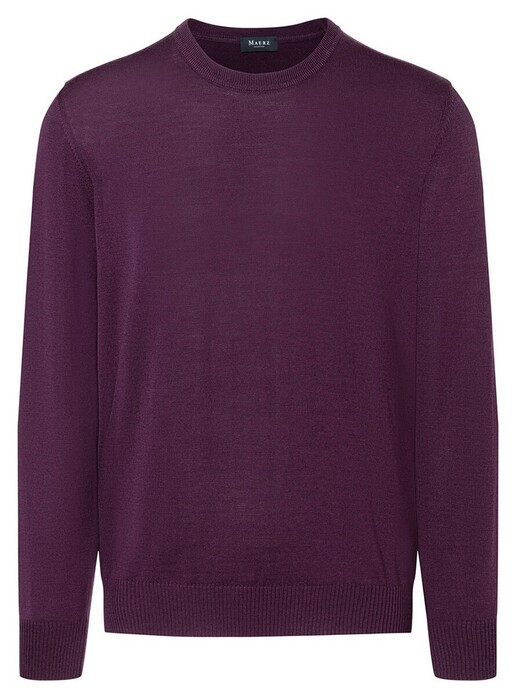 Maerz Round Neck Merino Superwash Pullover Acai Bowl