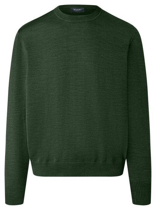 Maerz Round Neck Merino Superwash Pullover Dark Green