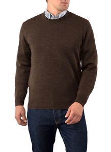 Maerz Round Neck Merino Superwash Pullover Field Brown