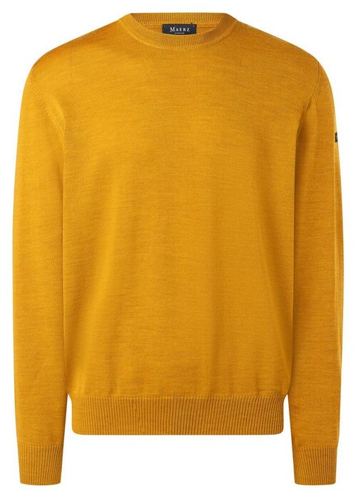 Maerz Round Neck Merino Superwash Pullover Sweet Mustard