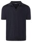 Maerz Short Sleeve Open Collar Merino Extrafine Knit Pullover Navy