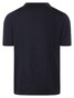 Maerz Short Sleeve Open Collar Merino Extrafine Knit Pullover Navy