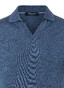 Maerz Short Sleeve Open Collar Merino Extrafine Knit Trui Denim Blue