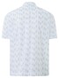 Maerz Short Sleeve Subtle Palm Tree Fantasy Pattern Shirt Cold Blue