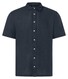 Maerz Short Sleeve Uni Color Linen Shirt Navy