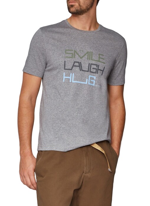 Maerz Smile Laugh Hug T-Shirt Mercury Grey