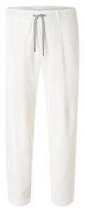Maerz Solid Color Fine Cord Cotton Drawstring Joggingbroek Off White