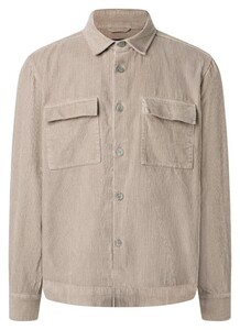 Maerz Solid Color Fine Cord Cotton Overshirt Twig