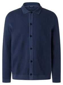 Maerz Solid Color Subtle Detail Structure Jacquard Vest Dawn Blue