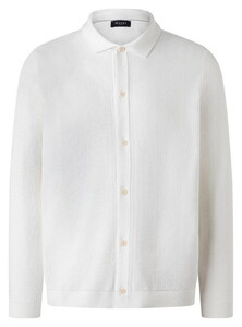 Maerz Solid Color Subtle Detail Structure Jacquard Vest Off White