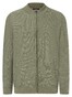 Maerz Stripe Knit Zip Cardigan Cotton Linen Mix Moss Carpet