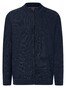 Maerz Stripe Knit Zip Cardigan Cotton Linen Mix Navy