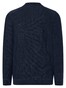 Maerz Stripe Knit Zip Cardigan Cotton Linen Mix Navy