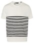 Maerz Striped Cotton Shirt Heavy Jersey T-Shirt Clear White