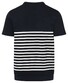 Maerz Striped Cotton Shirt Heavy Jersey T-Shirt Navy