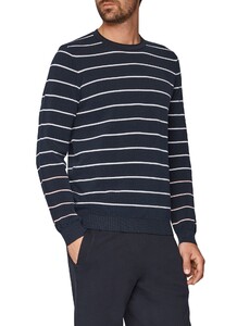 Maerz Striped Maritime Pullover Navy