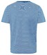 Maerz Striped Organic Cotton Round Neck T-Shirt Classic Blue