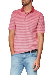 Maerz Striped Poloshirt Hot Pink