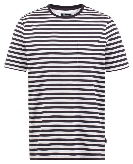 Maerz Striped Shirt T-Shirt Navy