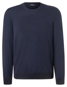 Maerz Subtle Stripe Pattern Wool Alpaca Blend Trui Deep Sea