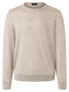 Maerz Subtle Stripe Wool Cotton Blend Trui Fine Flour