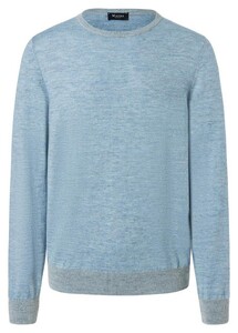 Maerz Subtle Stripe Wool Cotton Blend Trui Shades Of Blue