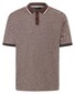 Maerz Subtle Structure Contrast Stripes Polo Chocolate