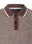 Maerz Subtle Structure Contrast Stripes Polo Chocolate