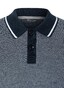 Maerz Subtle Structure Contrast Stripes Poloshirt Navy