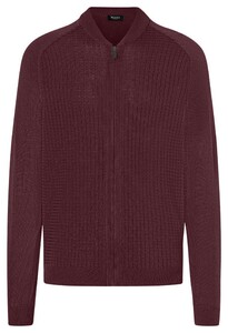 Maerz Subtle Uni Check Cardigan Oxblood
