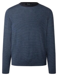 Maerz Super Stripe Merino Crew Neck Trui Navy