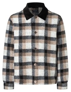 Maerz Sweat Bold Duo Check Overshirt Navy