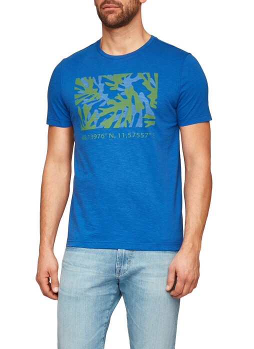 Maerz T-Shirt Round Neck Cobalt Blue