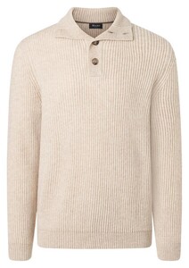 Maerz Troyer Buttons Uni Structure Knit Pullover Granola