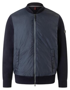Maerz Two-Way Zip Merino Superwash Vest Navy