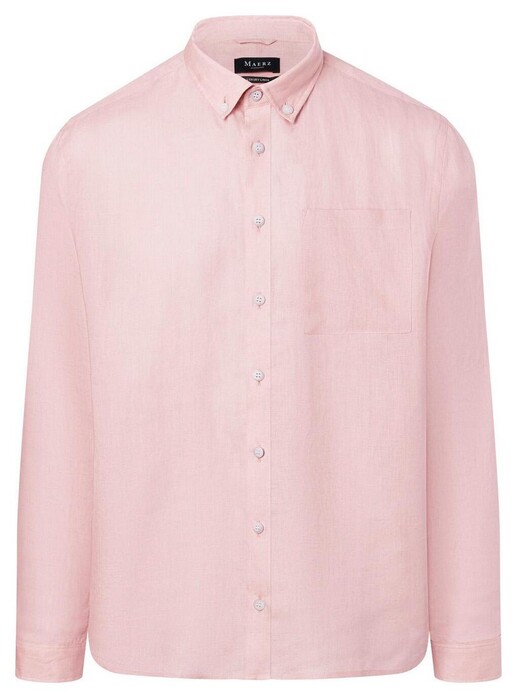 Maerz Uni Aran Mcnutt Linen Shirt Light Rosa