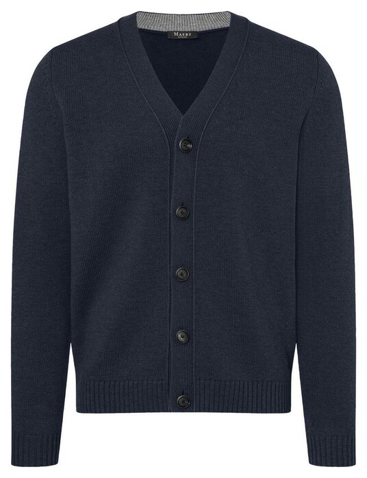 Maerz Uni Button Cardigan Merino Extrafine Navy