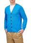Maerz Uni Button Merino Superwash Cardigan Blue Hydrangea