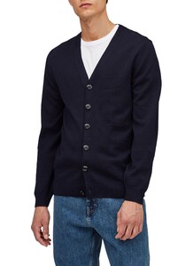 Maerz Uni Button Merino Superwash Cardigan Navy